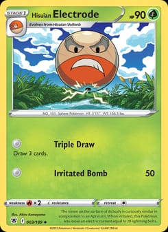 Hisuian Electrode 003/189 Uncommon – Astral Radiance Pokémon card