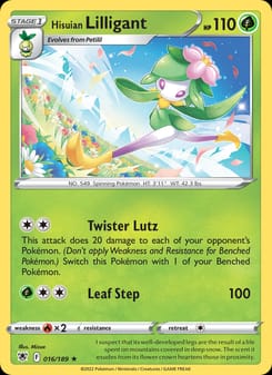 Hisuian Lilligant 016/189 Holo Rare – Astral Radiance Pokémon card