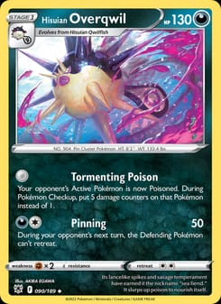 Hisuian Overqwil 090/189 Uncommon – Astral Radiance Pokémon card