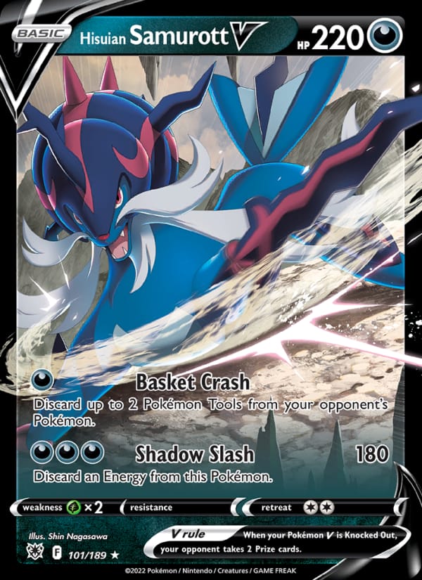 Hisuian Samurott V 101/189 Astral Radiance Pokémon card