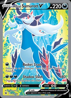 Hisuian Samurott V 176/189 Ultra Rare – Astral Radiance Pokémon card