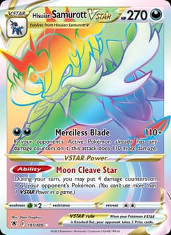 Hisuian Samurott VSTAR 197/189 Secret Rare – Astral Radiance Pokémon card