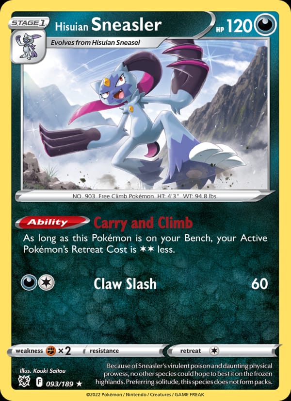 Hisuian Sneasler 093/189 Astral Radiance Pokémon card