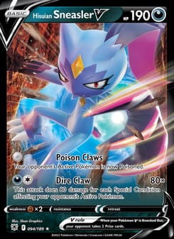 Hisuian Sneasler V 094/189 Ultra Rare – Astral Radiance Pokémon card