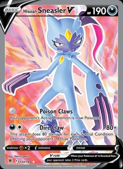 Hisuian Sneasler V 174/189 Ultra Rare – Astral Radiance Pokémon card