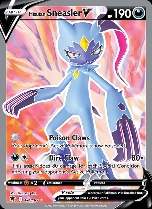Hisuian Sneasler V 174/189 Astral Radiance Pokémon card