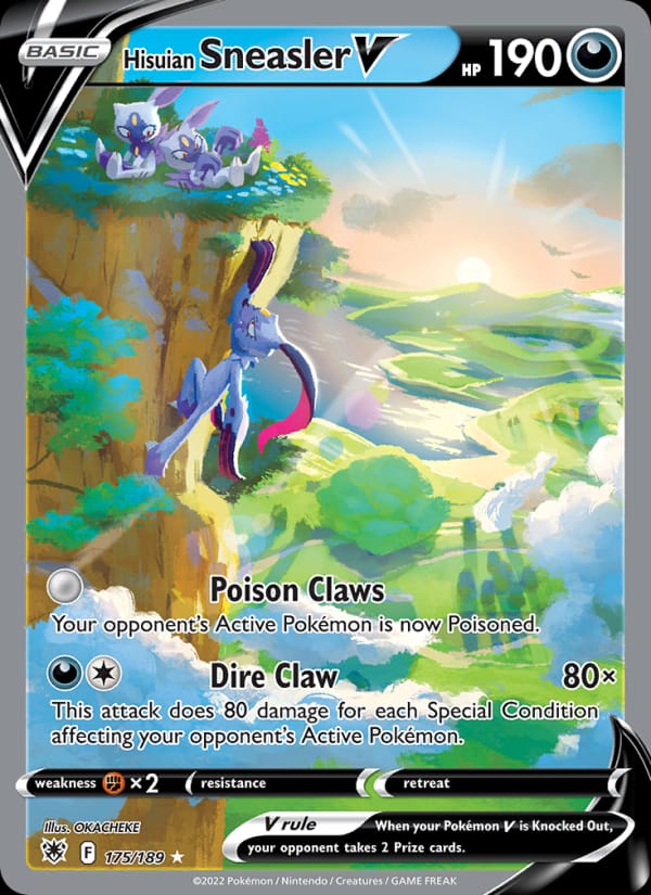 Hisuian Sneasler V 175/189 Astral Radiance Pokémon card