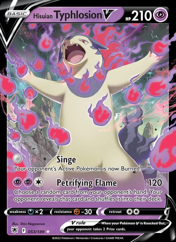 Hisuian Typhlosion V 053/189 Astral Radiance Pokémon card