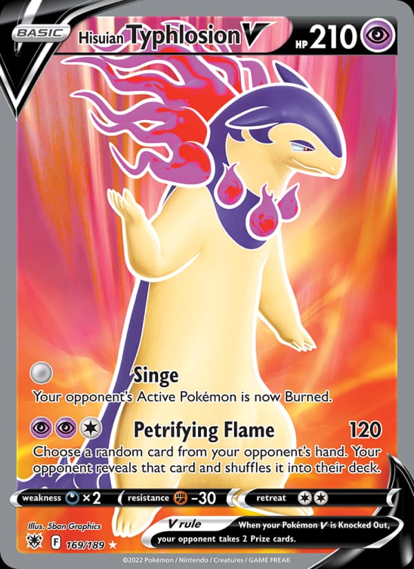 Hisuian Typhlosion V 169/189 Astral Radiance Pokémon card