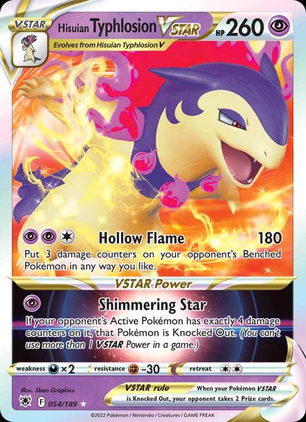 Hisuian Typhlosion VSTAR 054/189 Astral Radiance Pokémon card