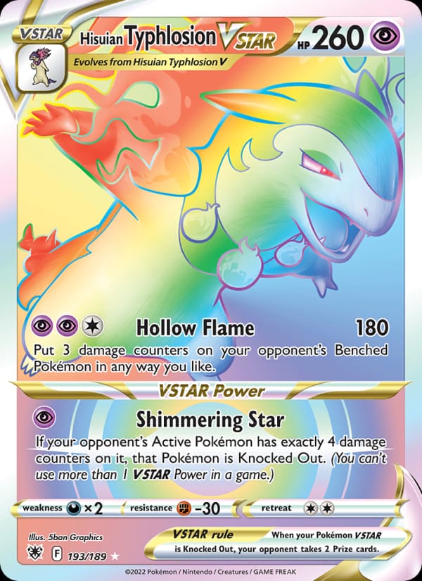 Hisuian Typhlosion VSTAR 193/189 Astral Radiance Pokémon card