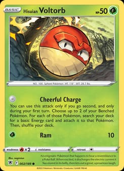 Hisuian Voltorb 002/189 Common – Astral Radiance Pokémon card