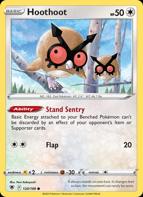 Hoothoot 120/189 Astral Radiance Pokémon card