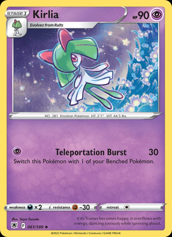 Kirlia 061/189 Astral Radiance Pokémon card