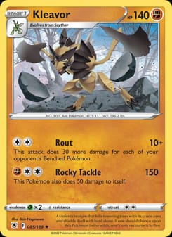 Kleavor 085/189 Rare – Astral Radiance Pokémon card