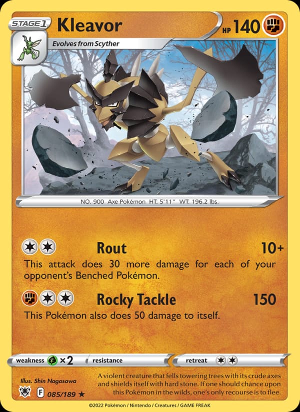 Kleavor 085/189 Astral Radiance Pokémon card
