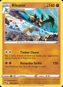 Kleavor 086/189 Holo Rare – Astral Radiance Pokémon card