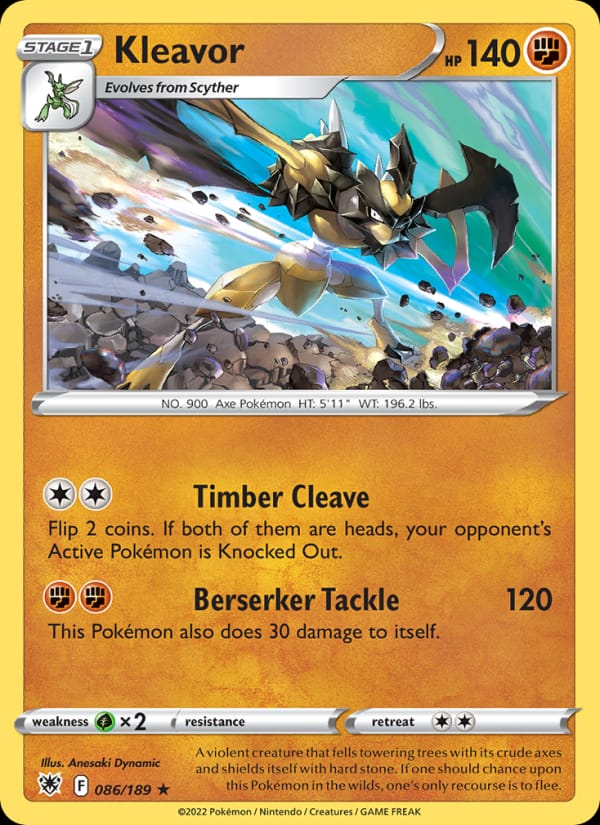 Kleavor 086/189 Astral Radiance Pokémon card
