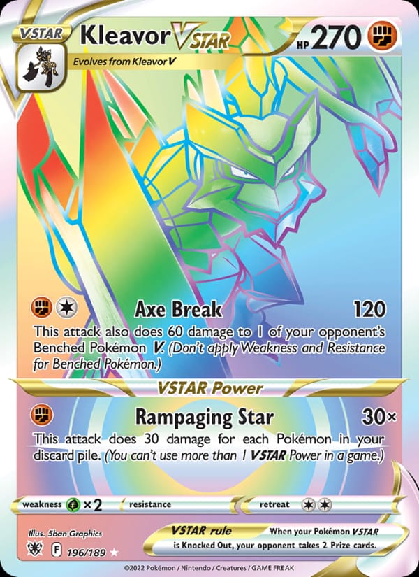 Kleavor VSTAR 196/189 Astral Radiance Pokémon card