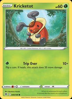 Kricketot 009/189 Common – Astral Radiance Pokémon card