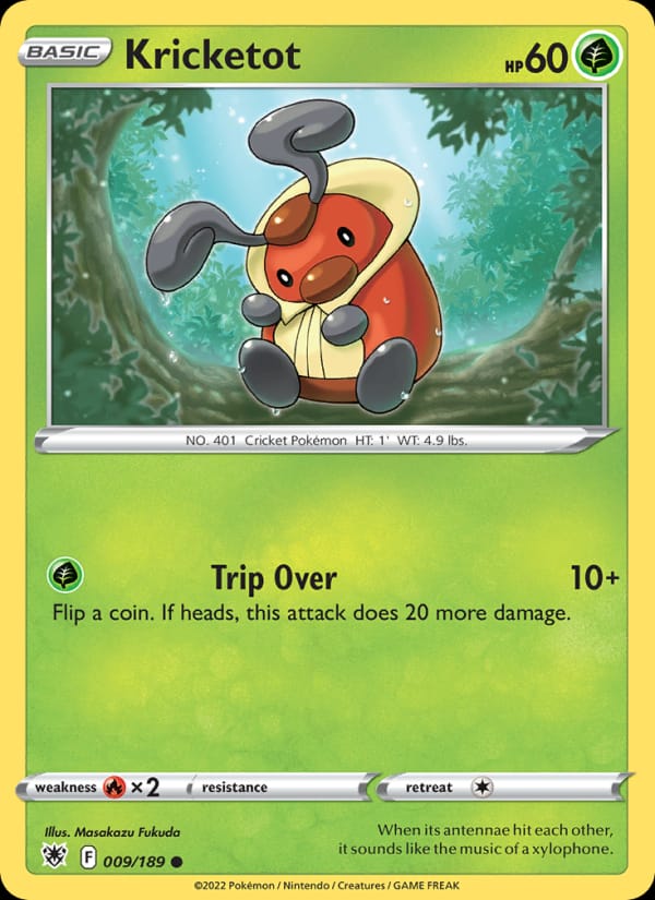 Kricketot 009/189 Astral Radiance Pokémon card