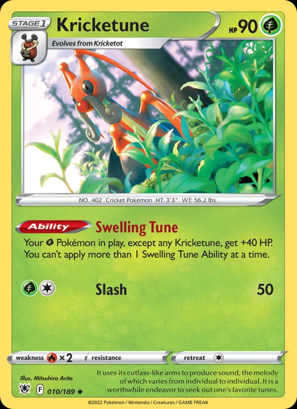 Kricketune 010/189 Astral Radiance Pokémon card