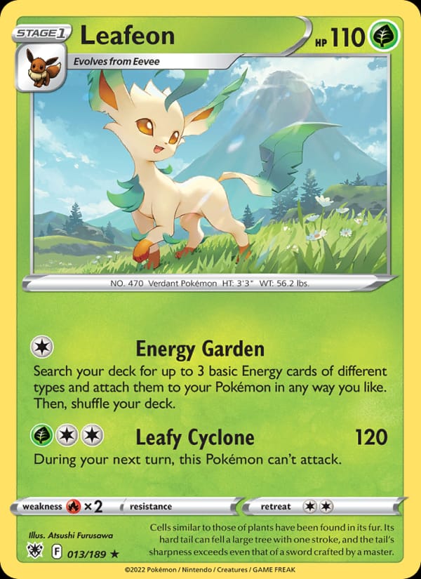 Leafeon 013/189 Astral Radiance Pokémon card