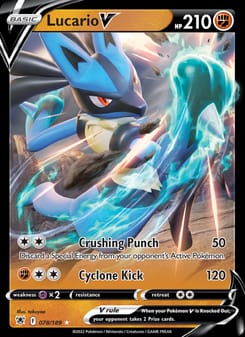 Lucario V 078/189 Ultra Rare – Astral Radiance Pokémon card