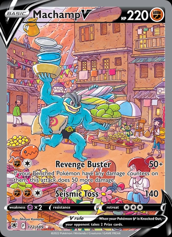 Machamp V 172/189 Astral Radiance Pokémon card