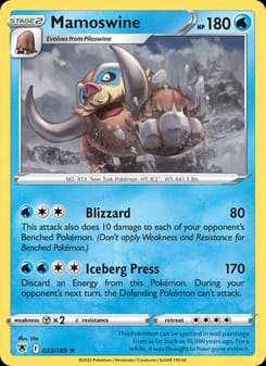 Mamoswine 033/189 Rare – Astral Radiance Pokémon card