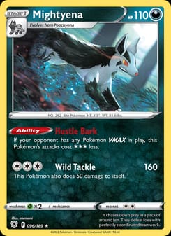 Mightyena 096/189 Rare – Astral Radiance Pokémon card