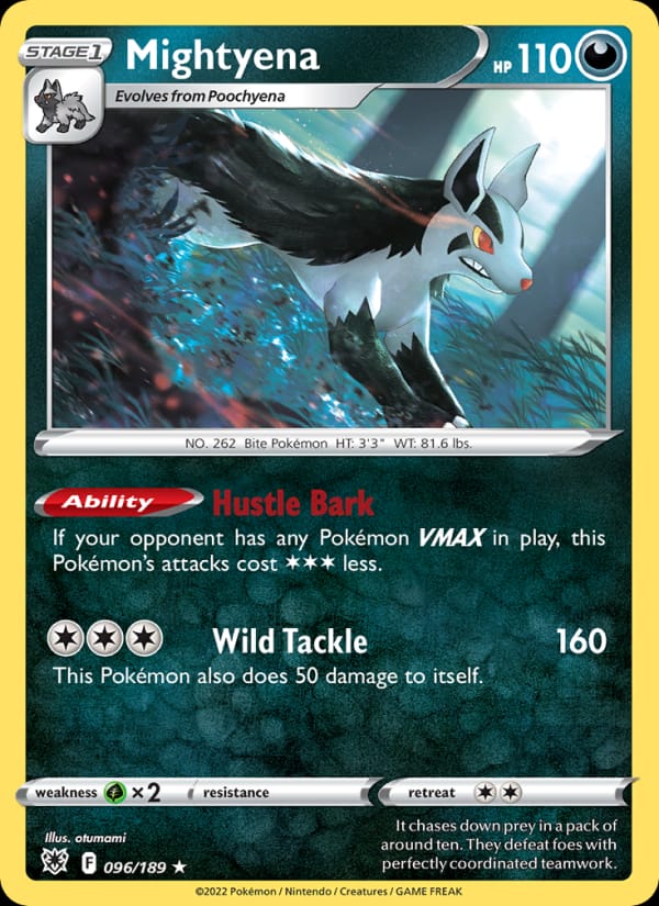 Mightyena 096/189 Astral Radiance Pokémon card