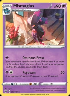 Mismagius 059/189 Rare – Astral Radiance Pokémon card