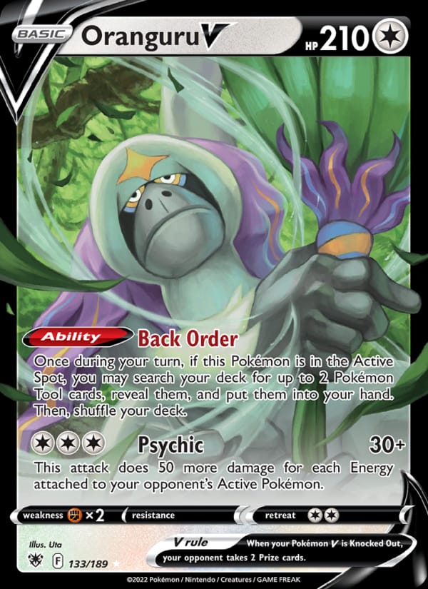Oranguru V 133/189 Astral Radiance Pokémon card