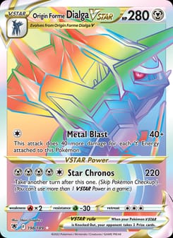 Origin Forme Dialga VSTAR 198/189 Secret Rare – Astral Radiance Pokémon card