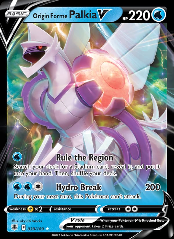 Origin Forme Palkia V 039/189 Astral Radiance Pokémon card