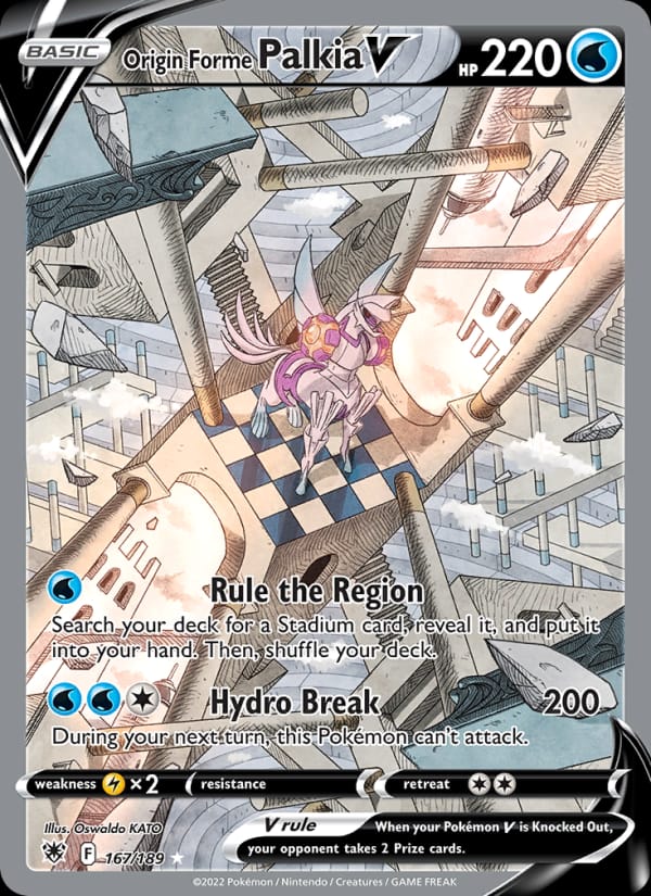 Origin Forme Palkia V 167/189 Astral Radiance Pokémon card