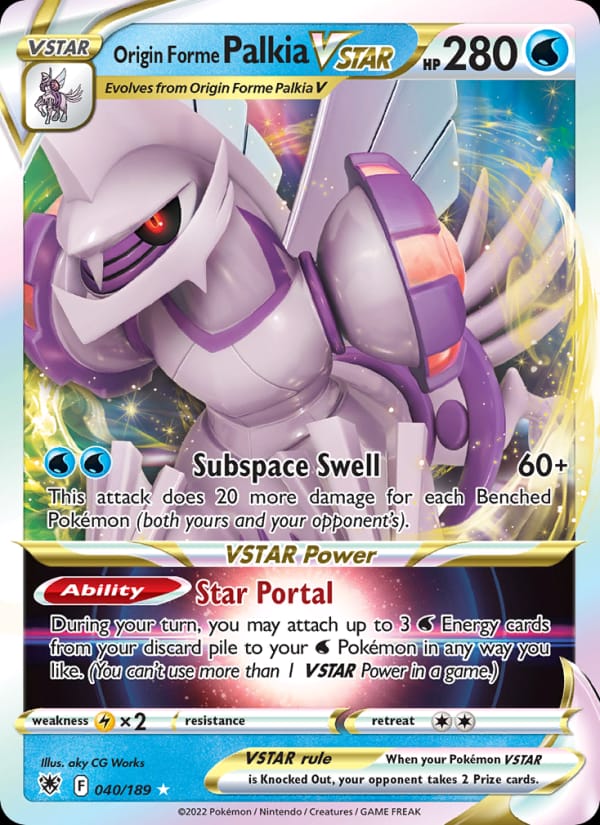 Origin Forme Palkia VSTAR 040/189 Astral Radiance Pokémon card