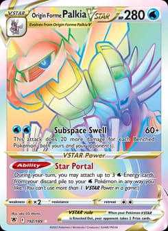 Origin Forme Palkia VSTAR 192/189 Secret Rare – Astral Radiance Pokémon card