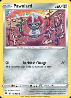 Pawniard 115/189 Common – Astral Radiance Pokémon card