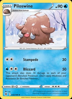 Piloswine 032/189 Uncommon – Astral Radiance Pokémon card