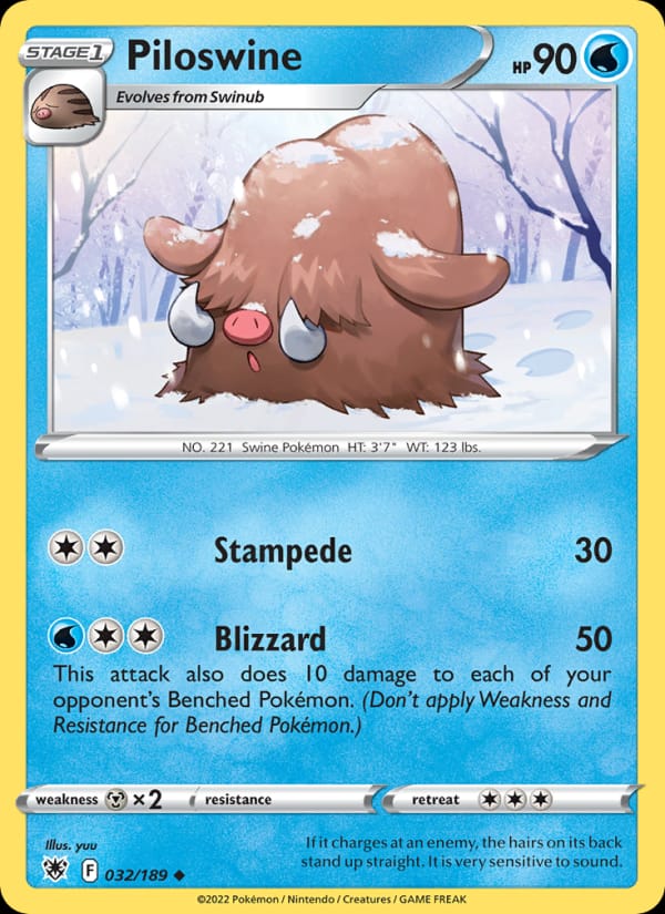 Piloswine 032/189 Astral Radiance Pokémon card