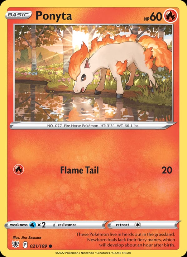Ponyta 021/189 Astral Radiance Pokémon card