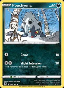 Poochyena 095/189 Common – Astral Radiance Pokémon card