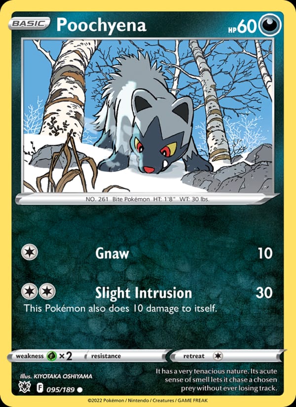 Poochyena 095/189 Astral Radiance Pokémon card