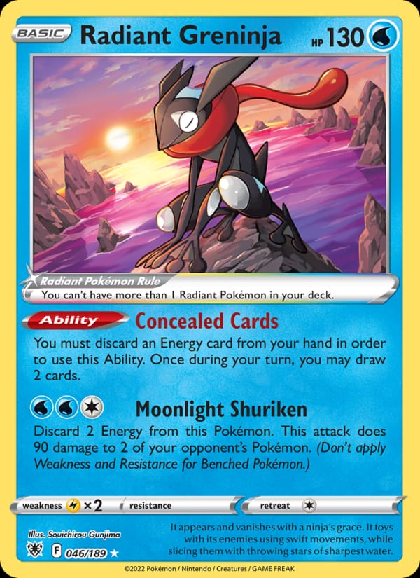 Radiant Greninja 046/189 Astral Radiance Pokémon card
