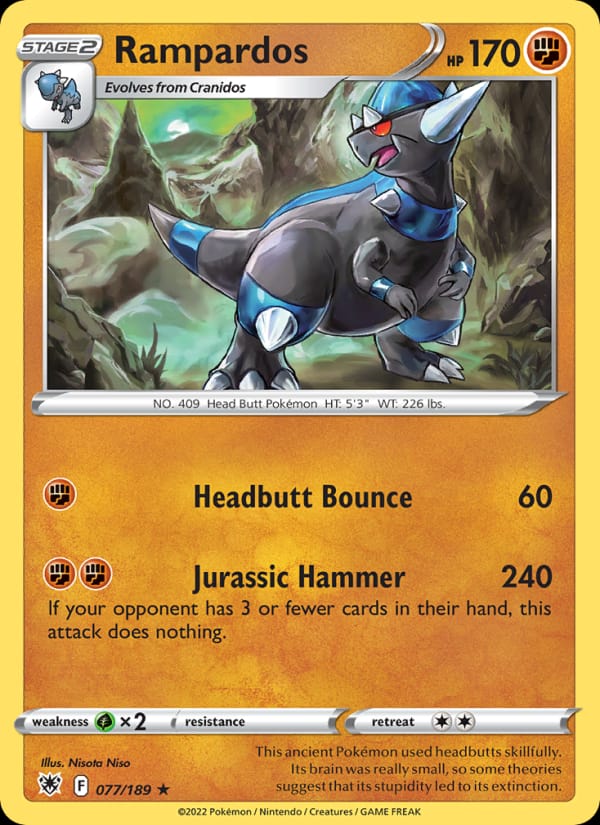 Rampardos 077/189 Astral Radiance Pokémon card