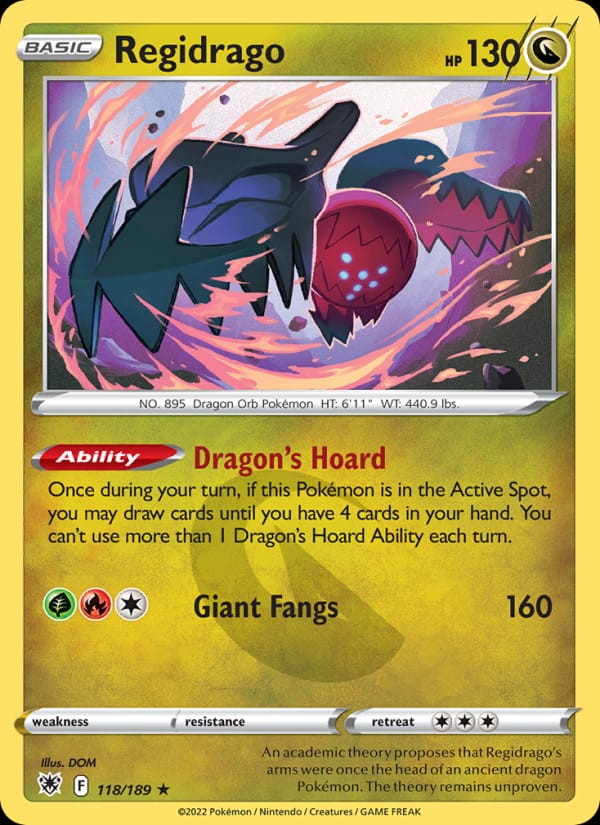 Regidrago 118/189 Astral Radiance Pokémon card