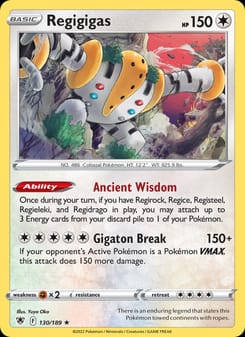 Regigigas 130/189 Holo Rare – Astral Radiance Pokémon card