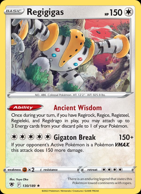 Regigigas 130/189 Astral Radiance Pokémon card